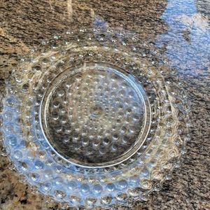 Vintage clear glass hobnail plate